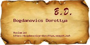 Bogdanovics Dorottya névjegykártya