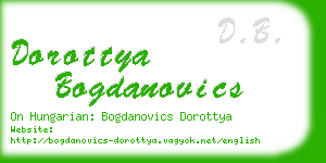 dorottya bogdanovics business card